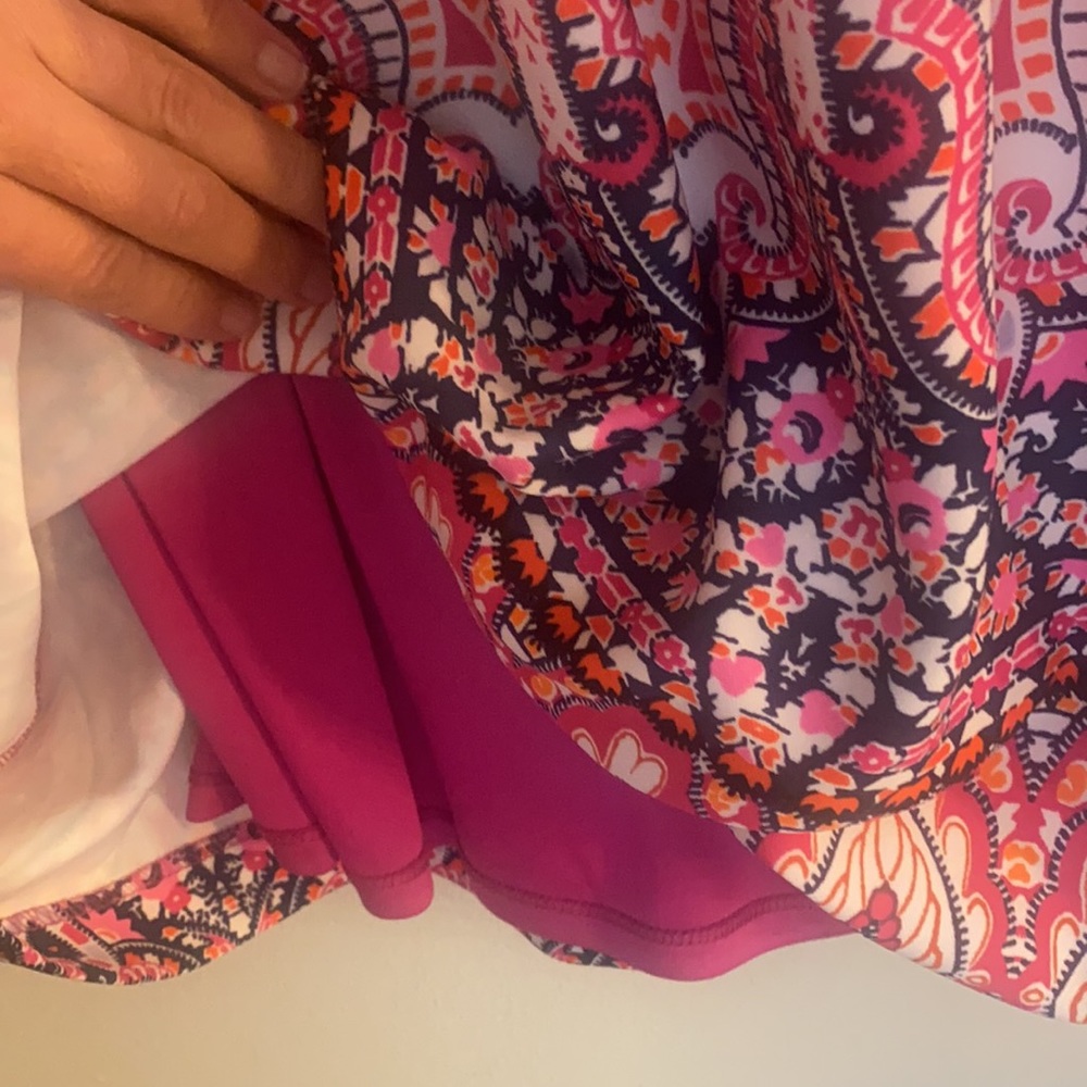 Vince Camuto Pink V-neck Fit Flare Cocktail Dress - Picture 5 of 6